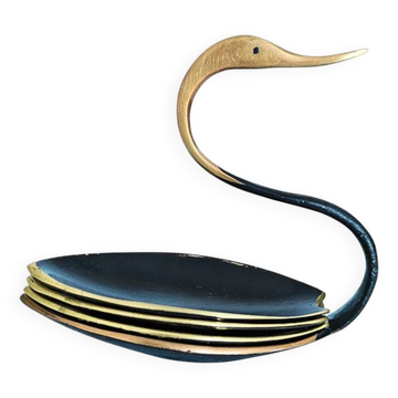 Cygne Cendriers Walter Bosse - lot de 4