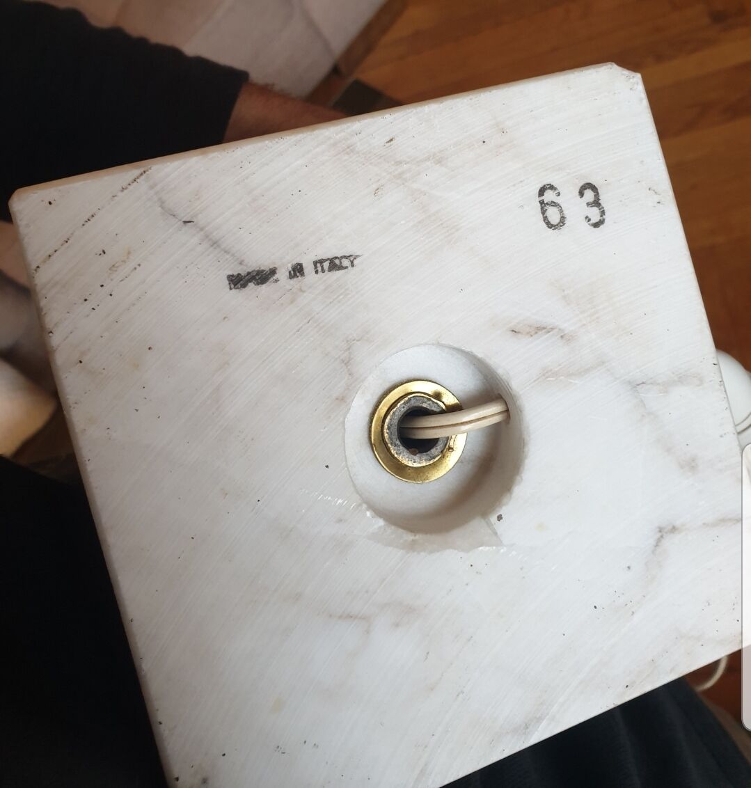 Italian marble foot lamp, 1970