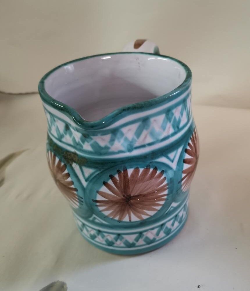 Vintage Vallauris pitcher, signed RP Robert Picault