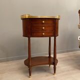 Chiffonniere table shaped drum in mahogany style louis xvi