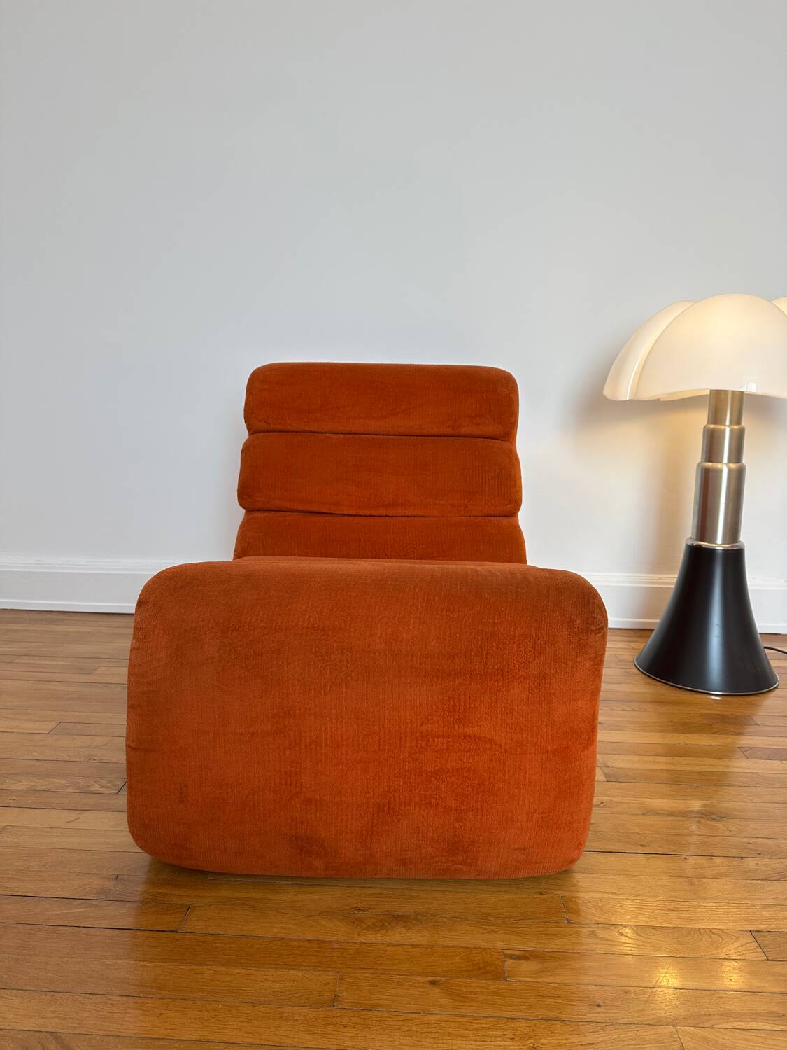 Chauffeuse / Fauteuil orange - Vintage - Design