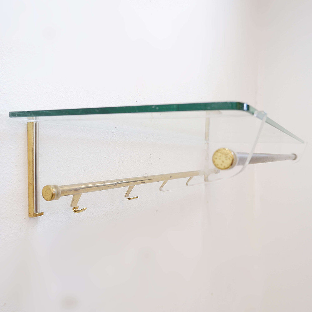 Minimalist wall coat rack, 1960s