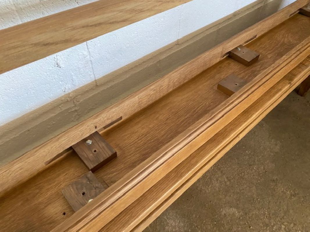 Pair of benches for rustic farmhouse table 1950