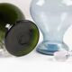 Carafes danoises en verre Art déco bleu et vert, années 1930, ensemble de 2