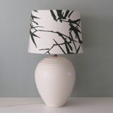 Vintage Kostka table lamp in creamy ceramic with a new custom lampshade.