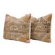 Set of 2 vintage embroidered cushion covers 59x68 cm