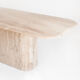 Vintage dining table. Travertine marble. Italy, 90s.