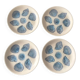 Set of blue ceramic oyster plates – Shellfish plates