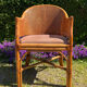 Fauteuil Style Mc Guire en rotin et cannage années 80