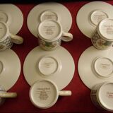 Service of 6 coffee cups in porcelain Villeroy and Boch model Basket lot 1
