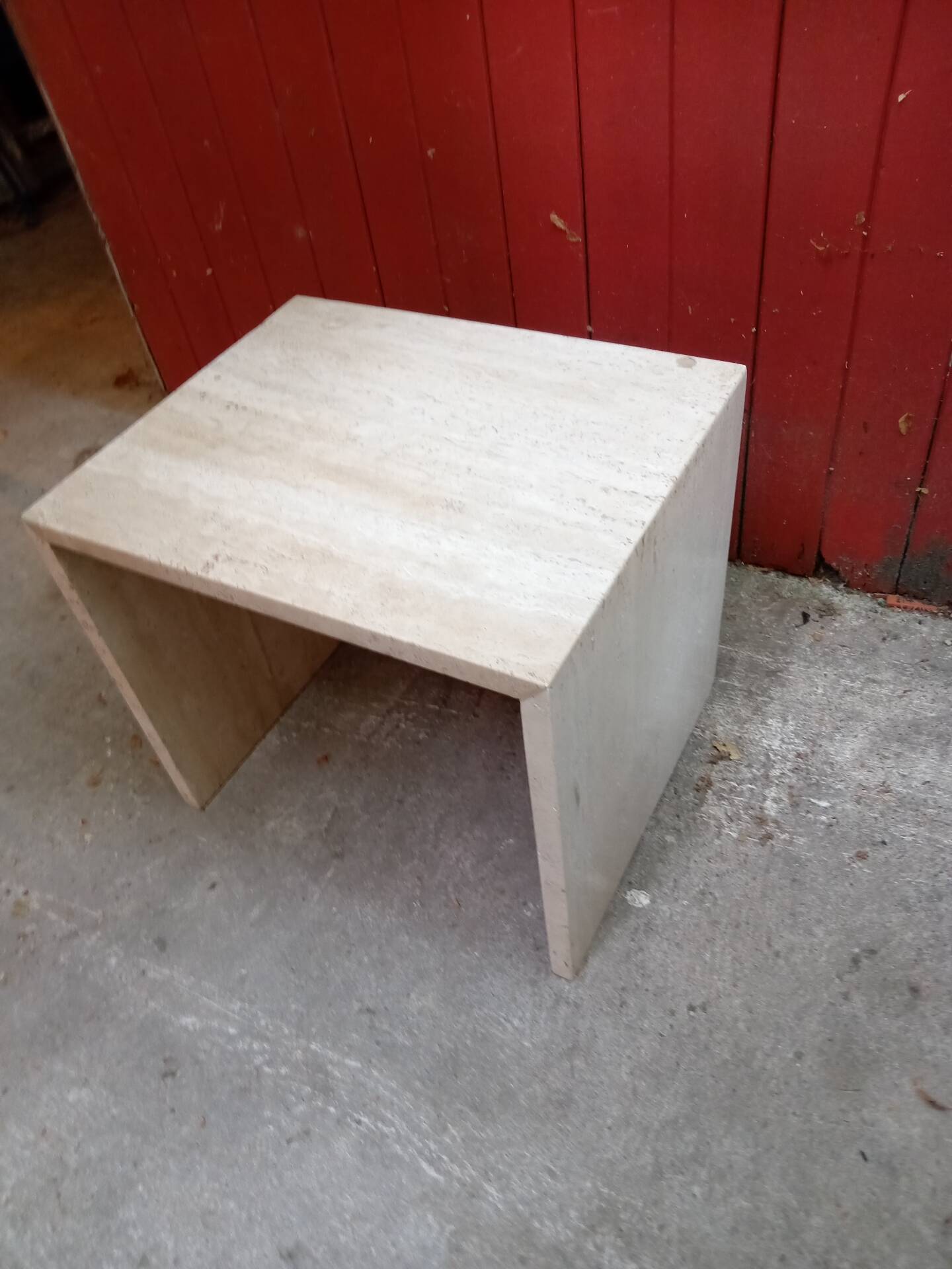 Travertine coffee table