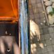 4 chair, pure year, 70 orange, metal tube, chrome