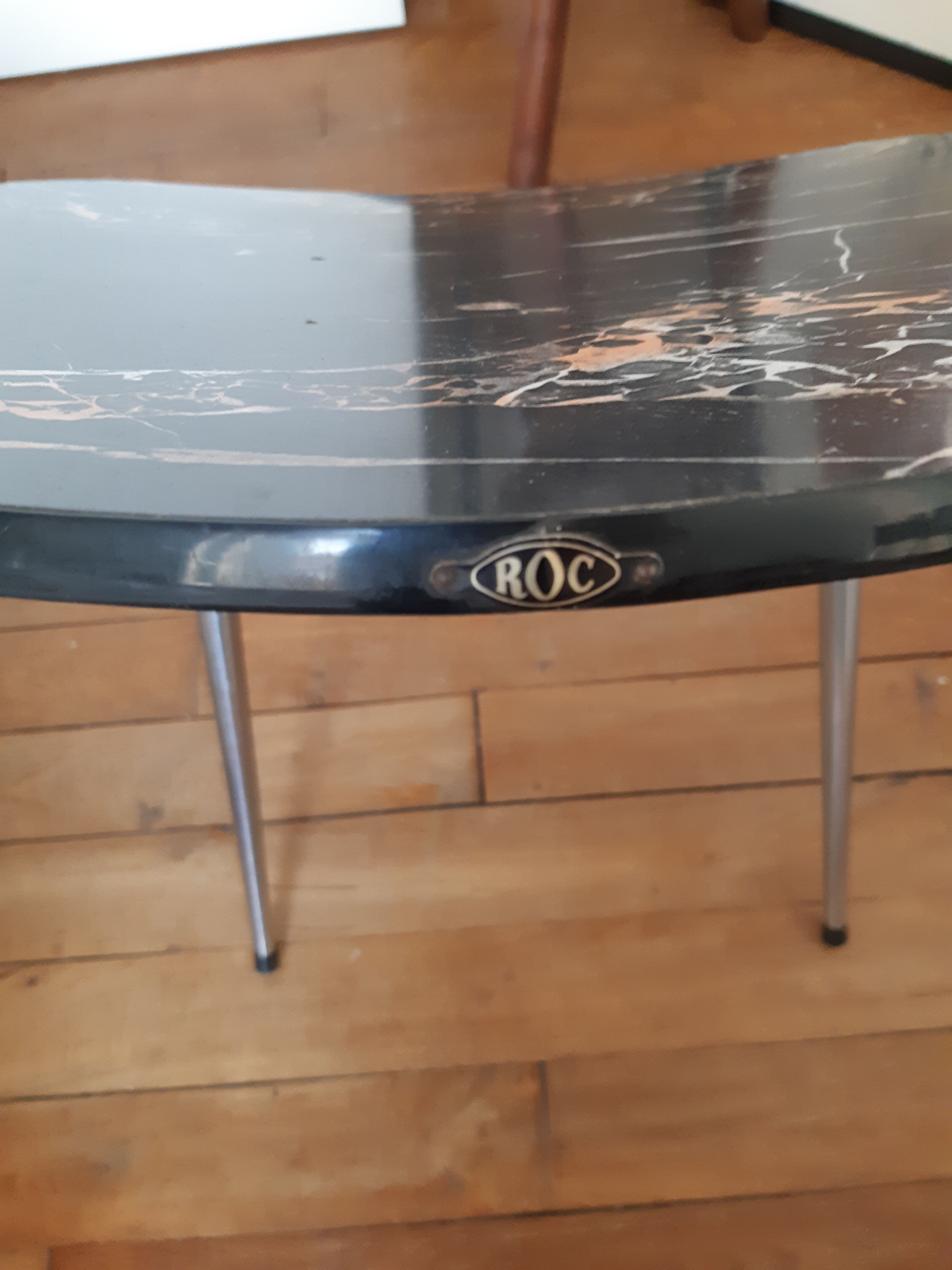 Set of 4 formica chairs signed roc