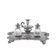 Decorative Art Deco table set – metal tray with glass flacons, European craftsmanship
