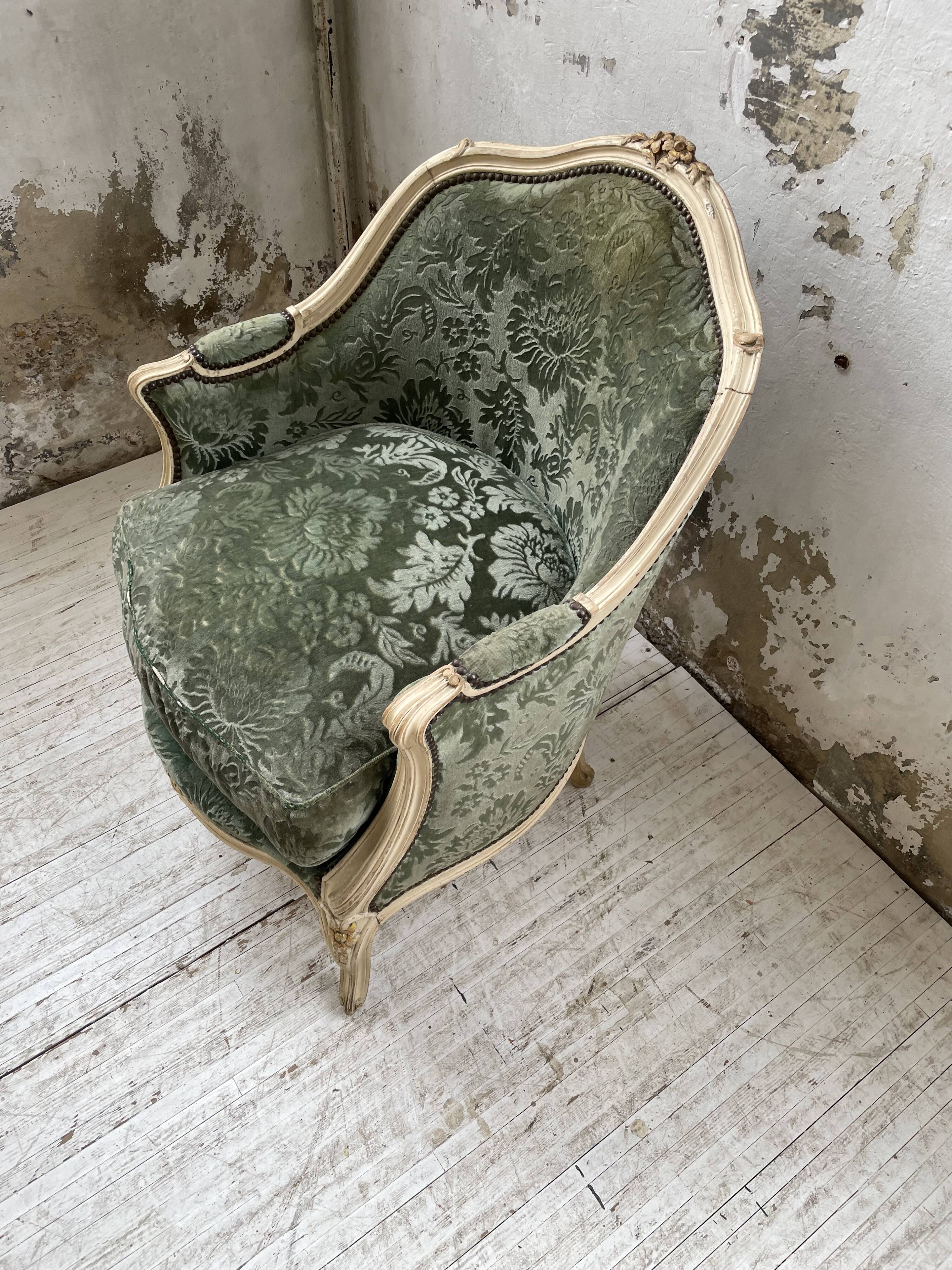 Louis XV shepherdess armchair