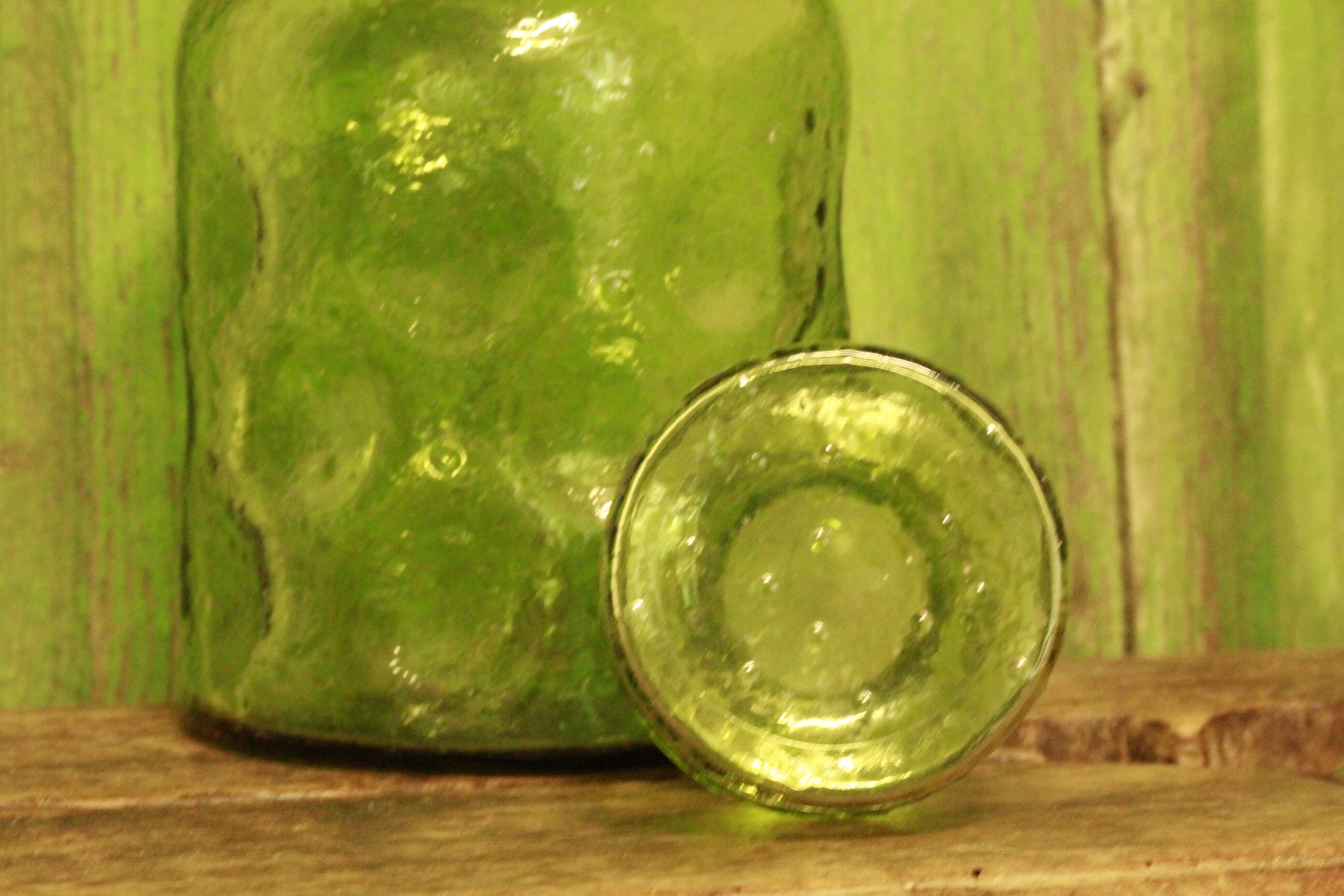 Carafe vintage en verre style empoli