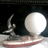 Art Deco bird night light lamp