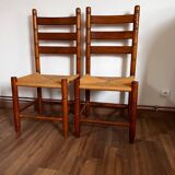 Paire de chaises bois
