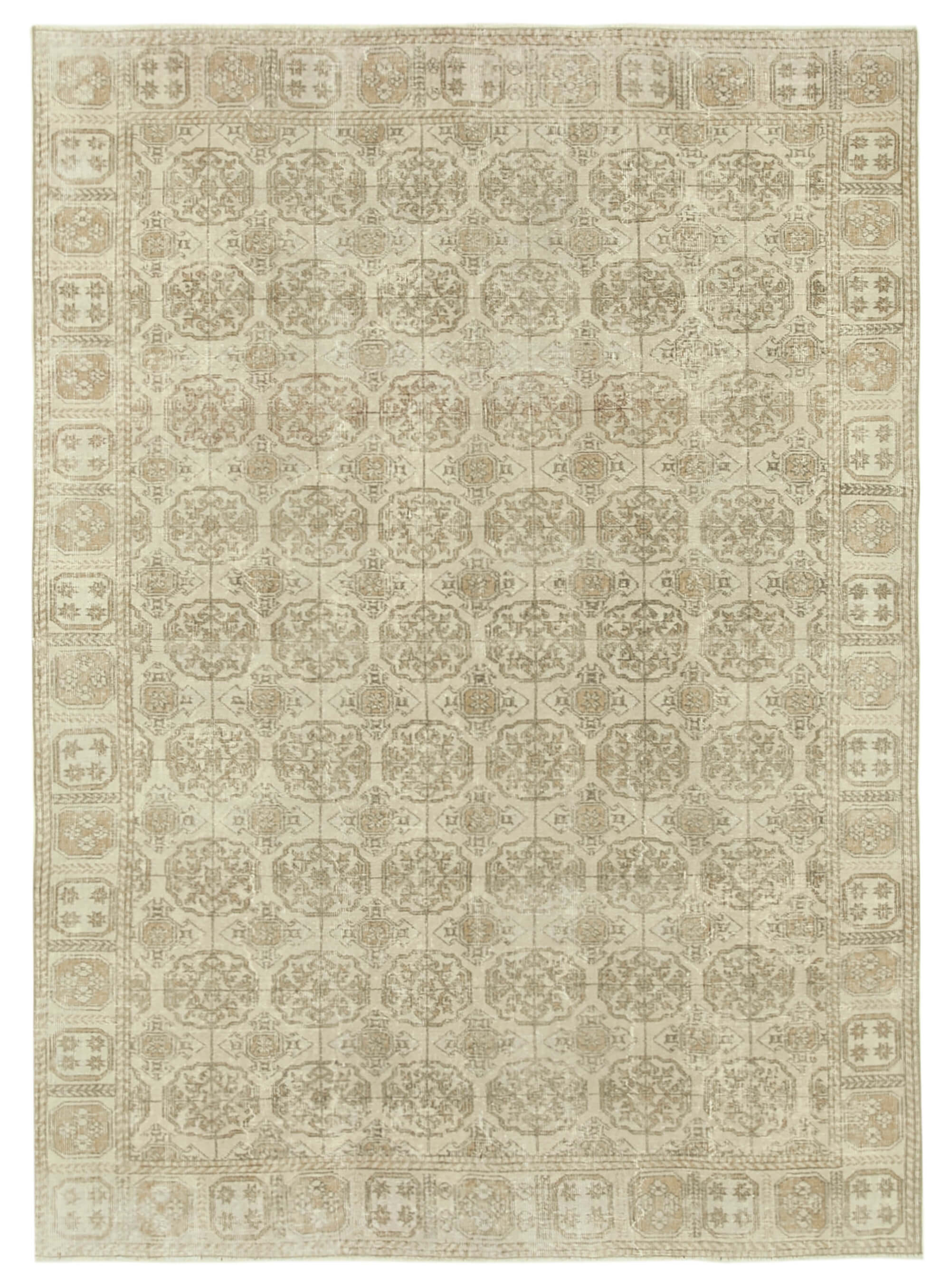 Hand-knotted contemporary turkish beige carpet 201 cm x 278 cm