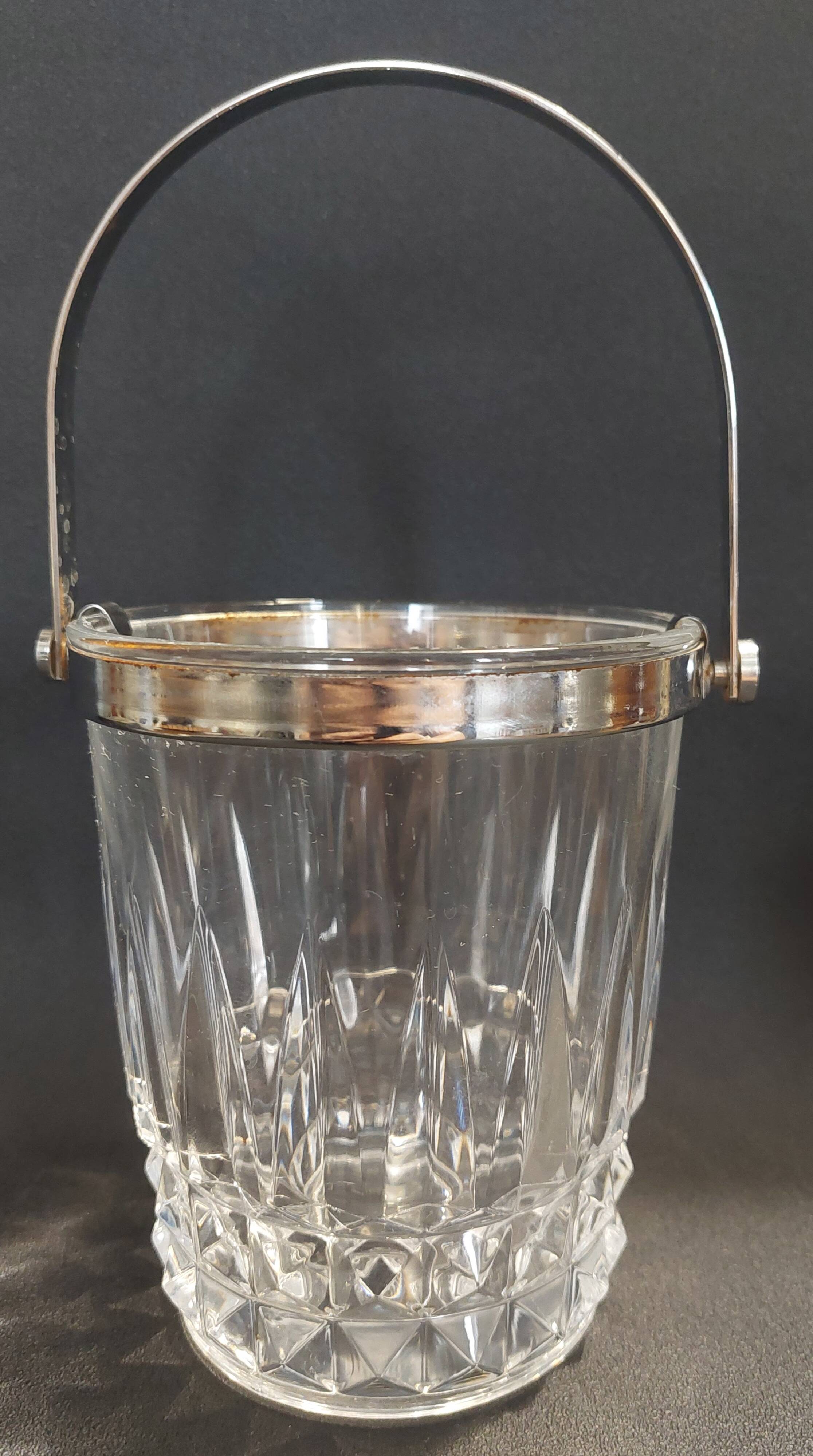Vintage crystal ice bucket from Arc.
