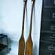 Pair of old wooden oars