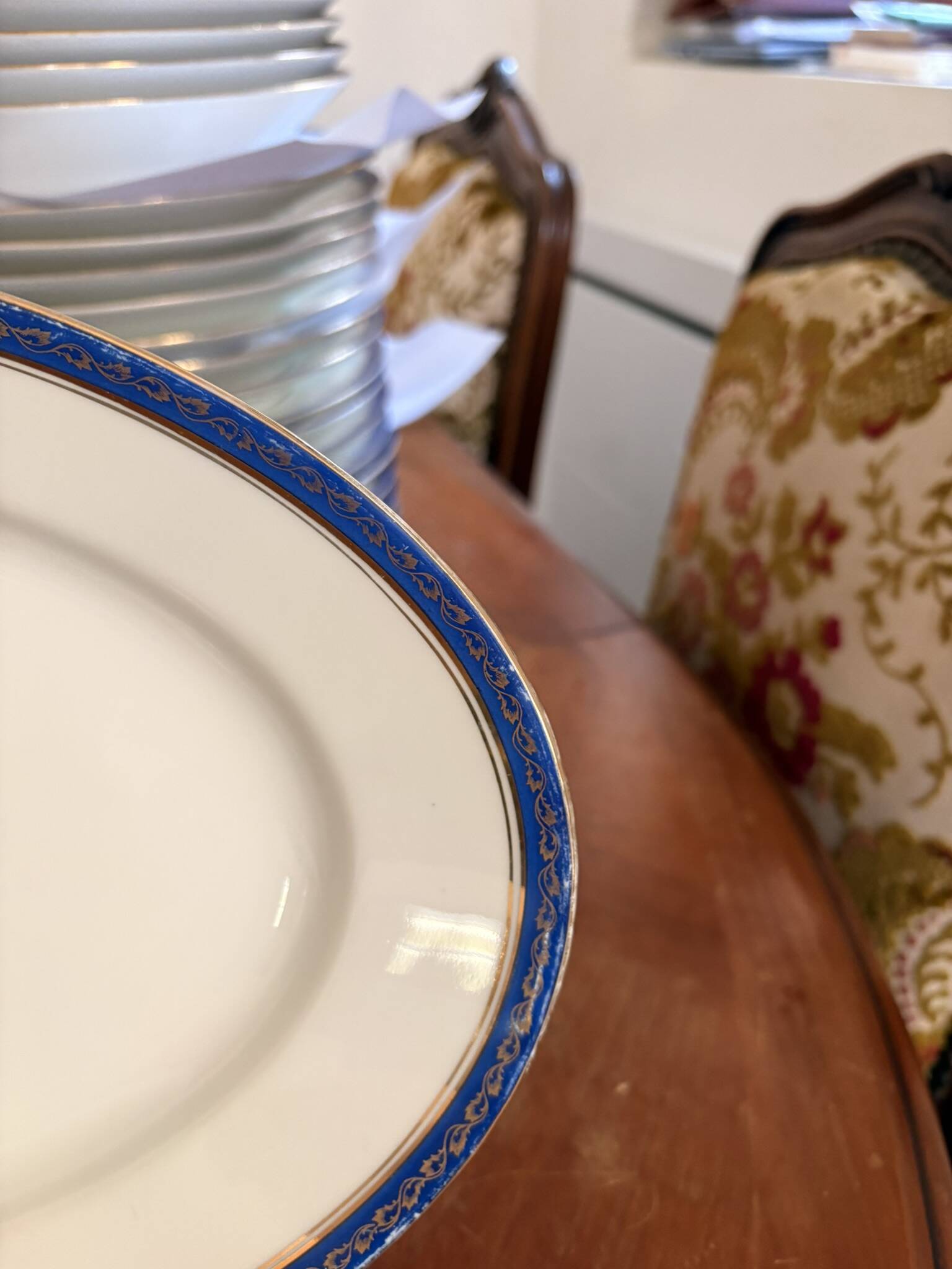 Old Oval Plate 34x23cm Limoges Porcelain Betoule & Legrand