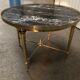 Table basse laiton et marbre