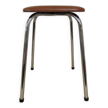 Stool in faux leather