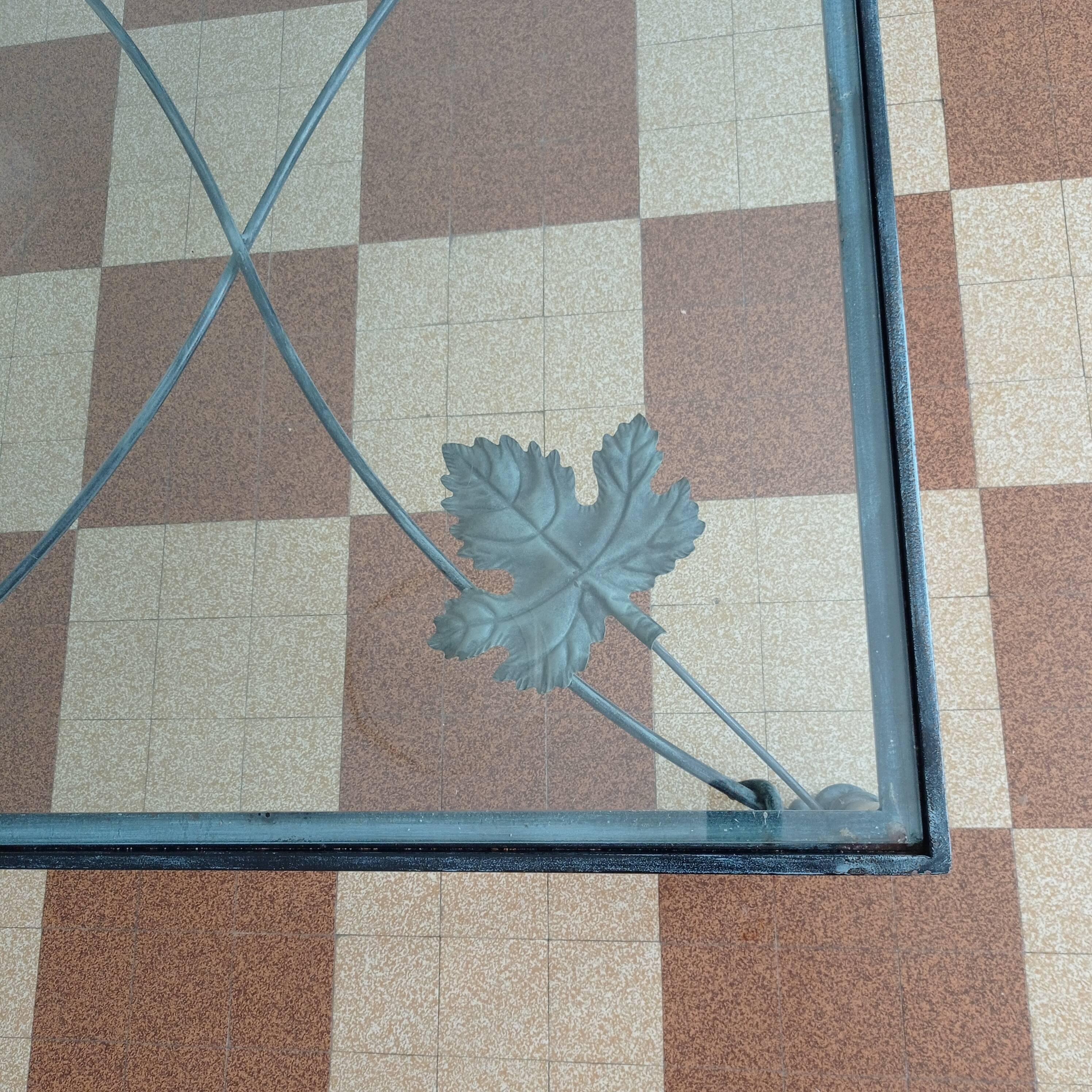 Wrought iron coffee table structure