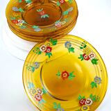 Set of 5 plates in blown glass Gordiola Mallorca
