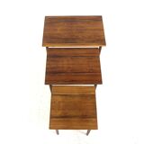 Set of 3 rosewood trundle tables, Sweden, 1960