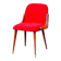 1960s chair in faux fur and varnished wood