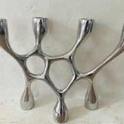 Vintage aluminium cast iron candlestick