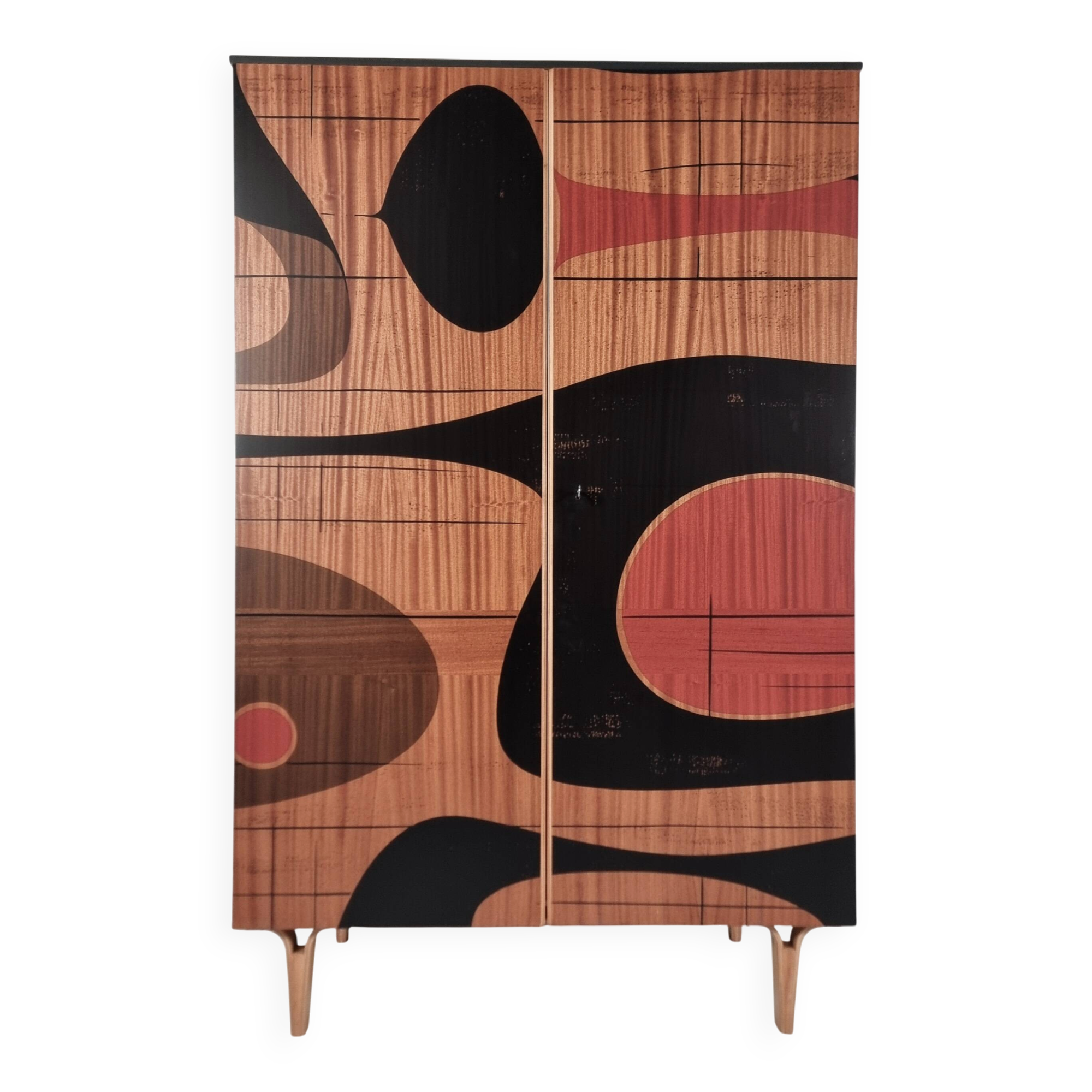 Garde-robe vintage en frêne, années 1970
