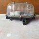 Antique exterior wall light moulded glass & metal grille & black bakelite support