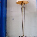 Lamppost twisted wrought iron and brass vintage