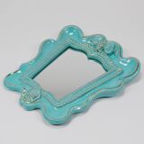 Art Deco wall mirror Theatre in terracotta by Gmundner Keramik, Austria, 1930s