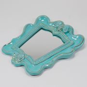 Art Deco wall mirror Theatre in terracotta by Gmundner Keramik, Austria, 1930s