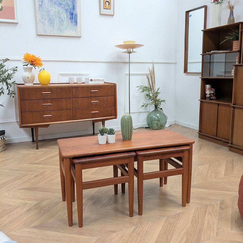 Table basse scandinave & 2 gigognes
