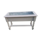 Removable galvanized interior gray wood planter