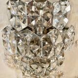 Kinkeldey glass and chrome wall lamp, XXL model, 1970s