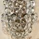 Kinkeldey glass and chrome wall lamp XXL model, 1970s