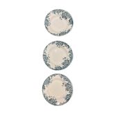 Lot of 3 plates in Terre de Fer Saint-Amand and Hamage model Marie-Louise
