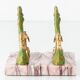 Pair of Art Deco Bookends in Pink Breccia Marble with Antelope and Palm Tree