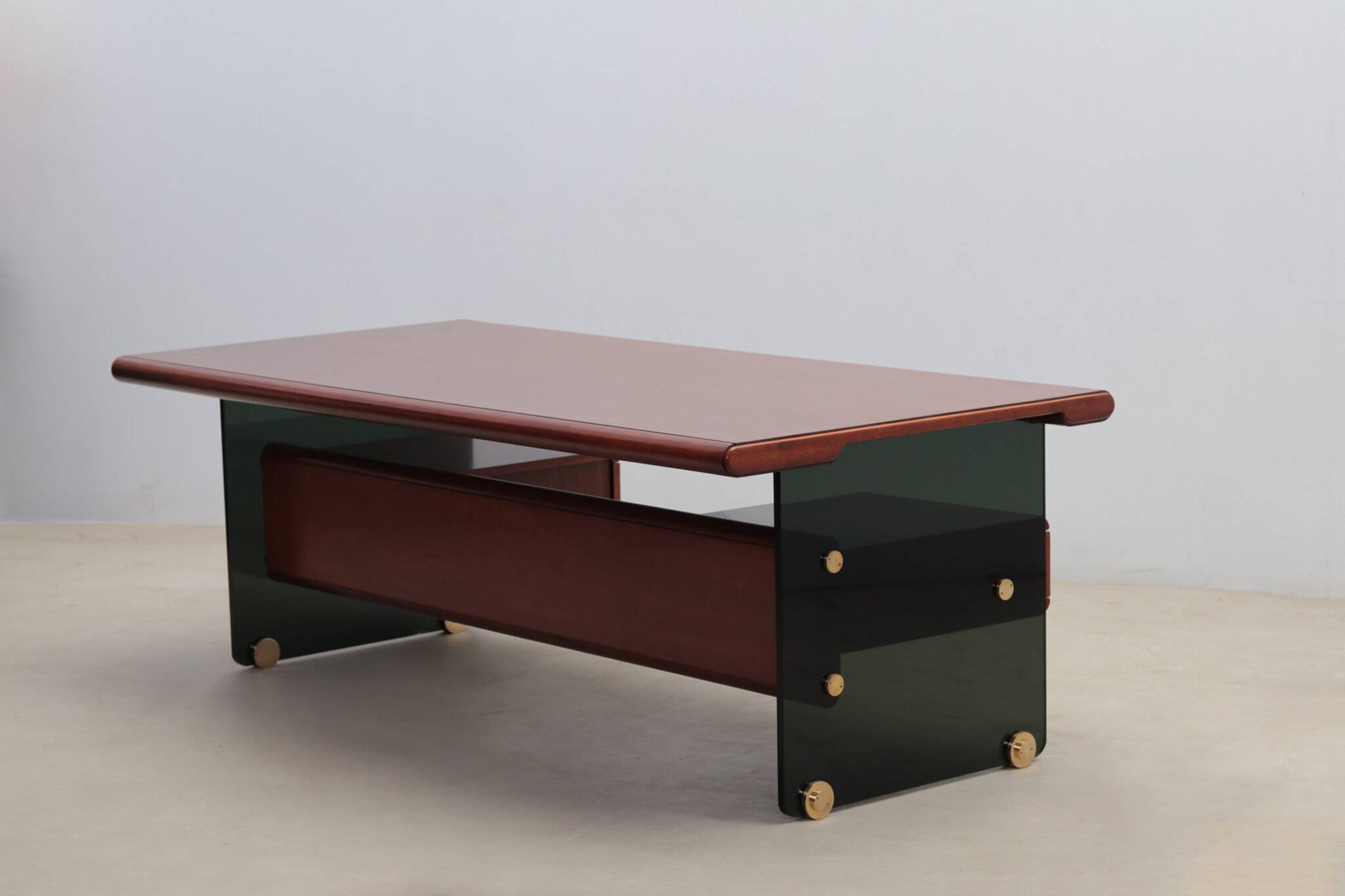 Mid-century modern glass desk, Italy 1960s