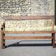 vintage wooden church bench, old wooden bench, bench, entrance hall, interior decoration