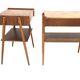 Set of 2 Scandinavian teak bedside tables, Carlström, Sweden, 1960