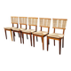 Set 6 vintage Dutch Design chair Mart Stam a2-1 wood rush rustic 1947