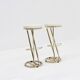 Tabourets de bar italiens vintage en laiton, lot de 2