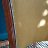Lot of 6 wooden and fabrics chairs